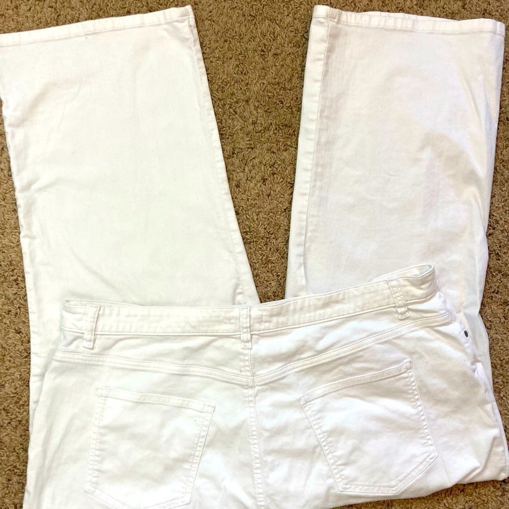 Eileen Fisher Organic Cotton White Denim Jeans - Picture 4 of 7